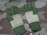 Green Snowflake Gloves Large
