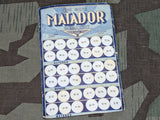 Matador German Cloth Covered Buttons on Card 15mm (36 Buttons on Card)