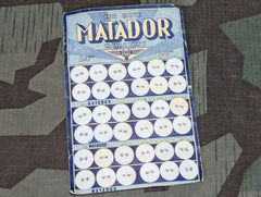 Matador German Cloth Covered Buttons on Card 15mm (36 Buttons on Card)