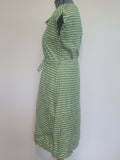 Green Plaid Print Dress <br> (B-43" W-38" H-45")