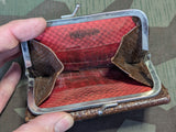 German Leather Wallet With Large Attached Coin Purse