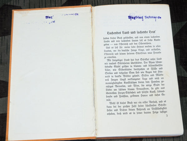 Lachendes Land und lachende Leut 1932 Book with KPO Communist Party Stamp