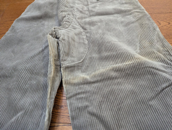 German Gray Corduroy Gray Plus Four Trousers (Small)