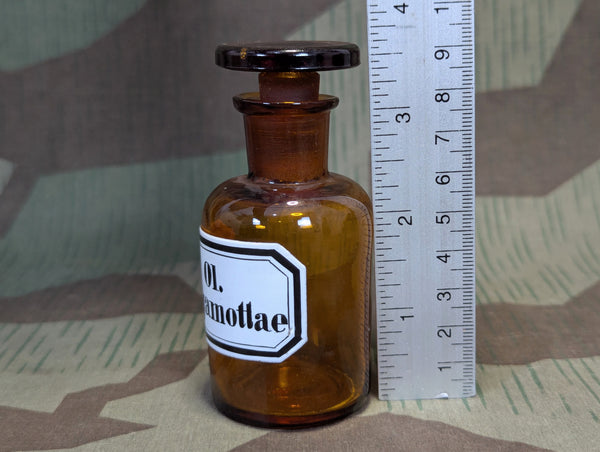 Ol. Bergamottae German Glass & Enamel Apothecary Bottle (Bergamot Essential Oil)