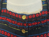 German Long Sleeve Stripe Print Dirndl Dress <br> (B-36" W-30")