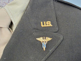 Named Army Nurse Uniform Grouping: Jacket, Skirt, Hat, Blouse, Tie & More <br> (B-34" W-24" H-34")