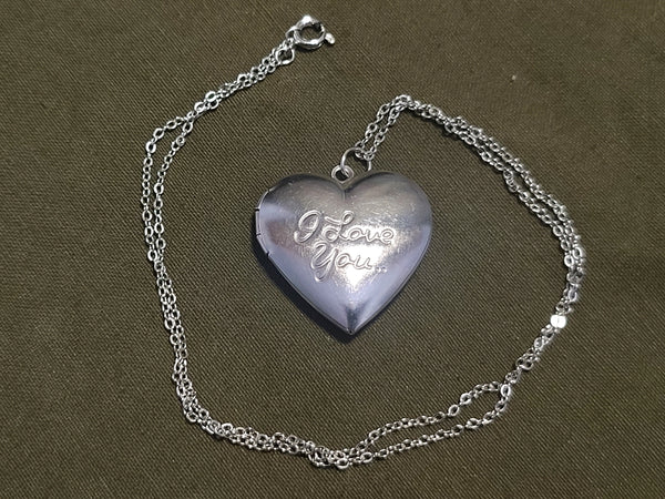 "I Love You" Heart Locket Necklace