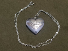 "I Love You" Heart Locket Necklace