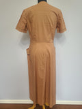 Brown Zipper Front Dress <br> (B-40" W-31.5" H-40")