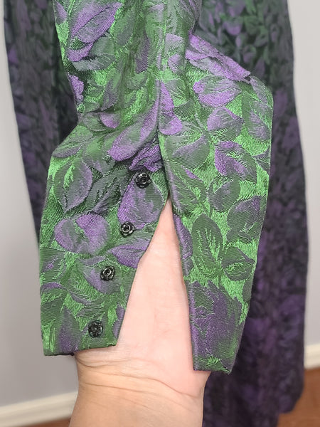 Green and Purple Dirndl <br> (B-40" W-34" H-50")