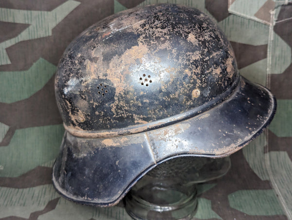 Luftschutz Helmet with Liner Blown Out Rivets