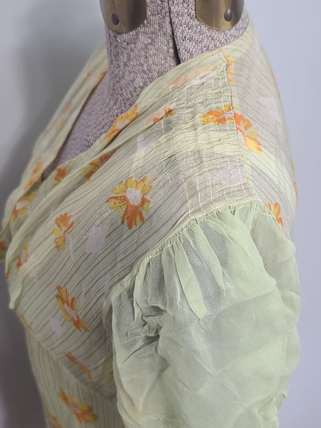 1920s Crepe Flapper Dress XXS <br> (31" Bust)