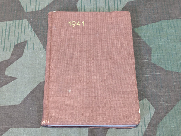 1941 Pocket Calendar Soldier Stationed in Belgium