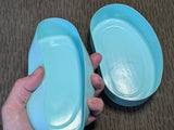 East German Teal Bread Container Glück Auf