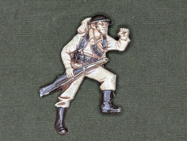Nicely Detailed Celluloid Soldier Pin