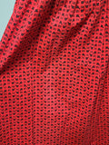 Heart Novelty Print French Oui Non Dress <br> (B-36" W-29" H-37")