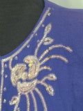 DuBarry Blue Sequin Gown 1945 <br> (B-38" W-29" H-38")