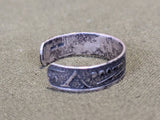 V for Victory Morse Code Ring Sterling 925 ASW