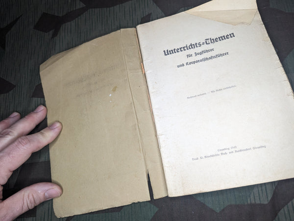 Unterrichts Themen Training for NCO's and Squad Leaders 1942