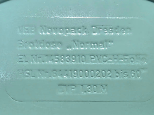 East German Light Blue Bread Container "Normal"