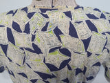 Newspaper Novelty Print Dress (as-is) <br> (B-34" W.25.5" H-34")