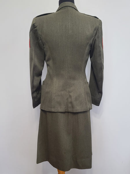 Women's Marine Corps Uniform Jacket and Skirt Named <br> (B-35" W-25" H-34")