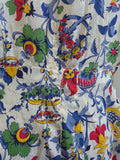 Brightly Colored Flower Print Dress <br> (B-38" W-28" H-33")