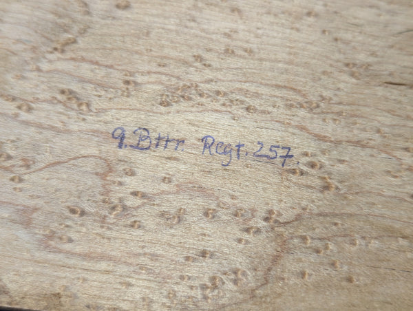 Empty Photo Album Soldatenzeit Hand Painted Wood Cover 9 Battr. Regt.257