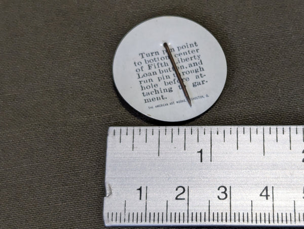 Victory Volunteer Liberty Loan Pin on Card