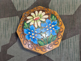 German Wood Box with Painted Flowers