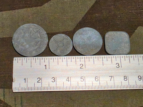 Lot of 4 Netherlands Coins (1941 & 1942)