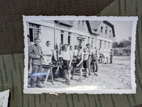8 Soldier Photos Montbéliard France May 1942 (Writing on the Backs)