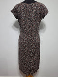 Black and Brown Print Dress and Short Sleeve Top <br> (B-38" W-30" H-36")