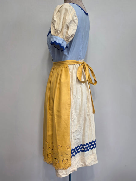 German Light Blue Dirndl and Apron <br> (B-34" W-25.5")