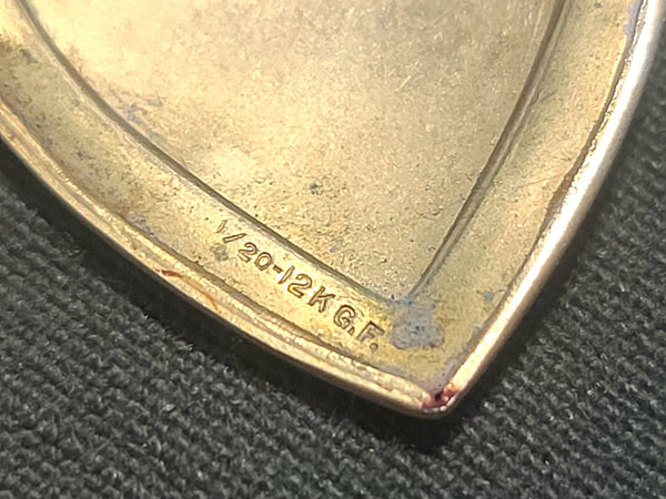 Army Air Corps Heart Locket Necklace Mother-of-Pearl