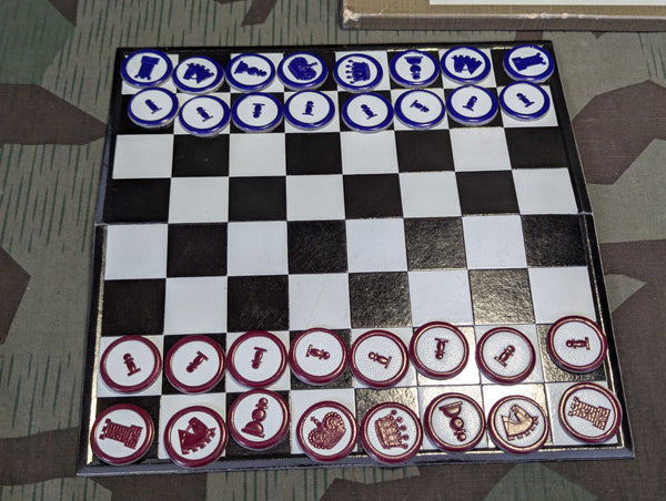 Original Wehrmacht Schach-Dame-Mühle Game Set Complete