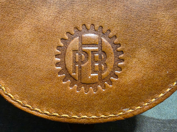 Original Deadstock Leather Wallet Horseshoe Form Light Brown