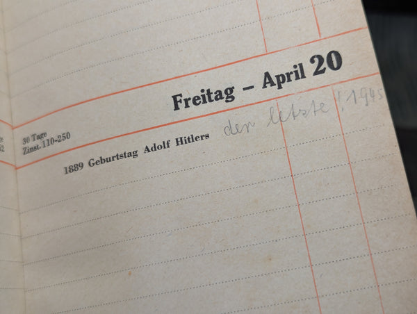 Ashelm Business Day Book Calendar 1945