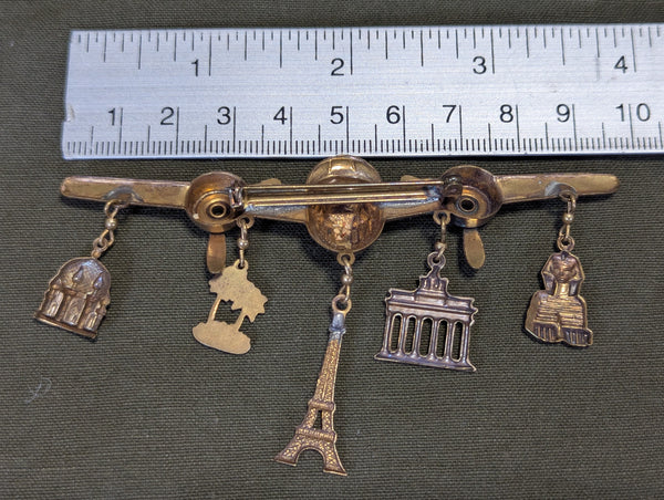 B-25 Plane Pin with City Charms