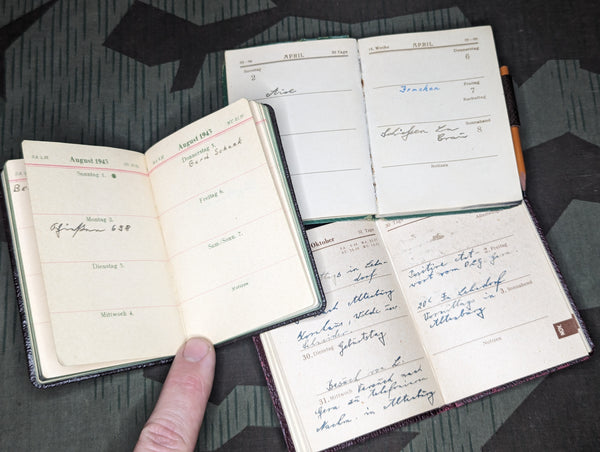 Lot of Pocket Calendar Books 1943-45 & Photo from Großdeutschland Soldier