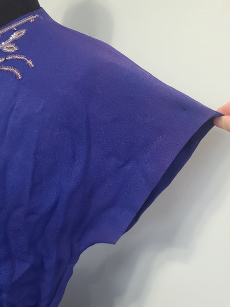 DuBarry Blue Sequin Gown 1945 <br> (B-38" W-29" H-38")