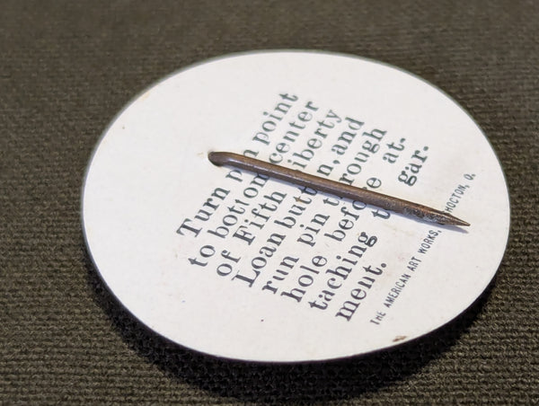 Victory Volunteer Liberty Loan Pin on Card