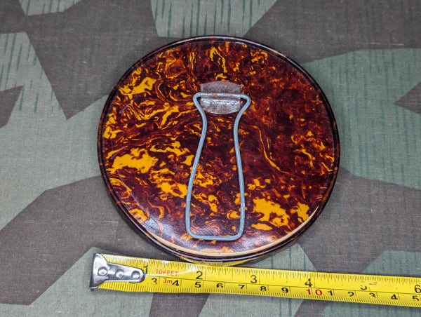 German Round Celluloid Shaving Mirror
