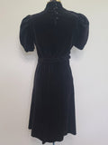 German Black Velvet Dress with Sequin Bow <br> (B-36" W-27" H-35")