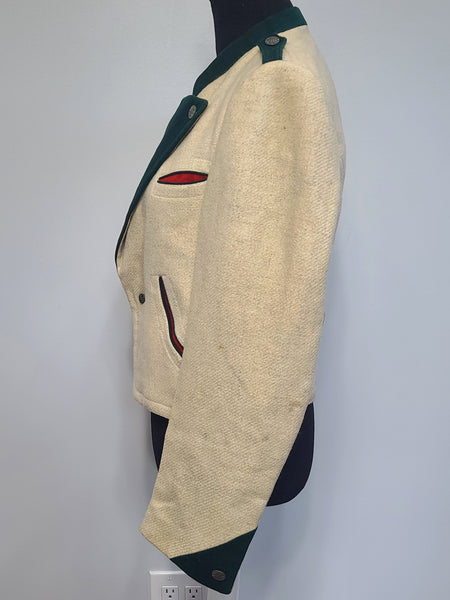 Off-White Trachten Jacket Edelweiss Buttons (40" Chest)