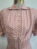 German Dusty Pink Dress Marga Hennes <br> (B-37" W-28" H-41")