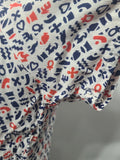 Symbols Novelty Print Dress <br> (B-41" W-35" H-41")