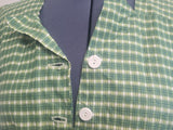 Green Plaid Print Dress <br> (B-43" W-38" H-45")