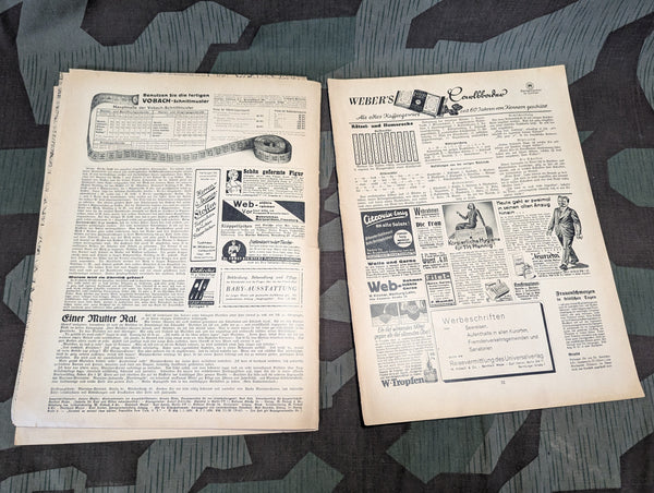 Frauen Fleiss Women's Knitting Pattern Magazine Heft 7 1938/39