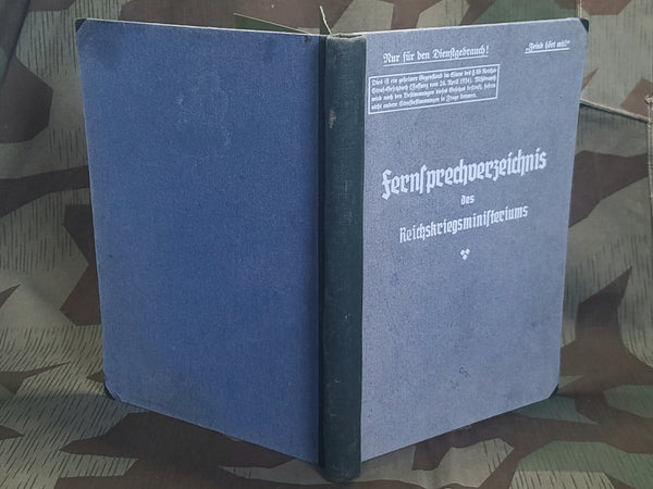 Folder For Fernsprechverzeichnis From the Reichsministeriums